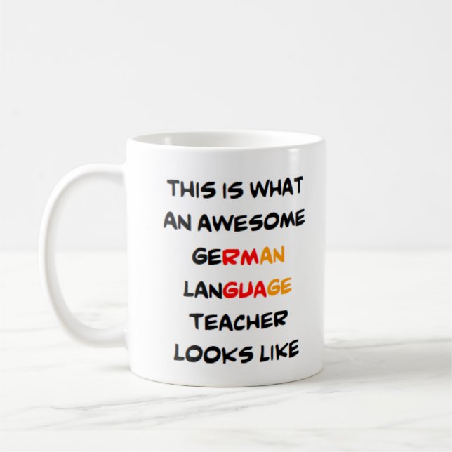 german language teacher, awesome Mug (Left)