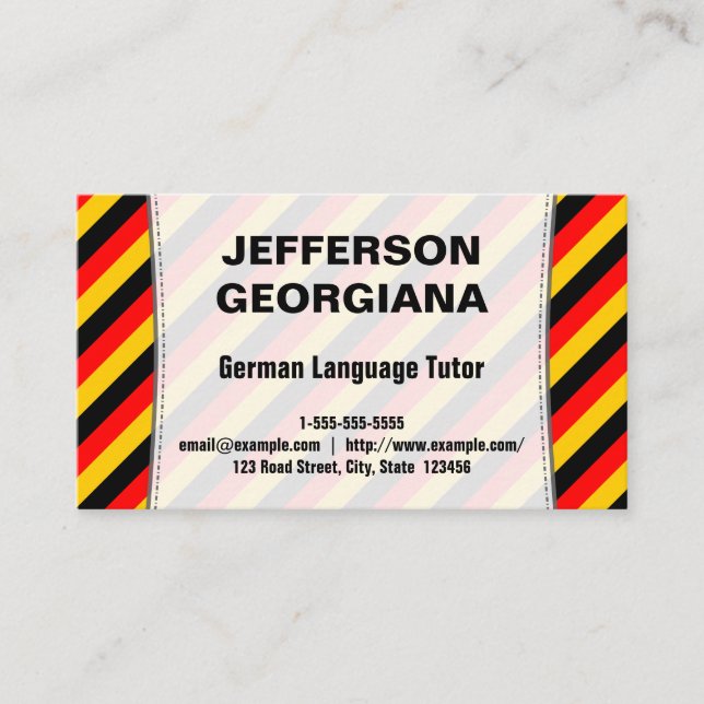 German Language Tutor Business Card (Front)