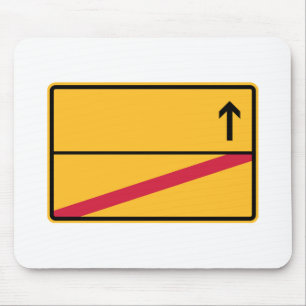 German local sign, local exit mouse mat