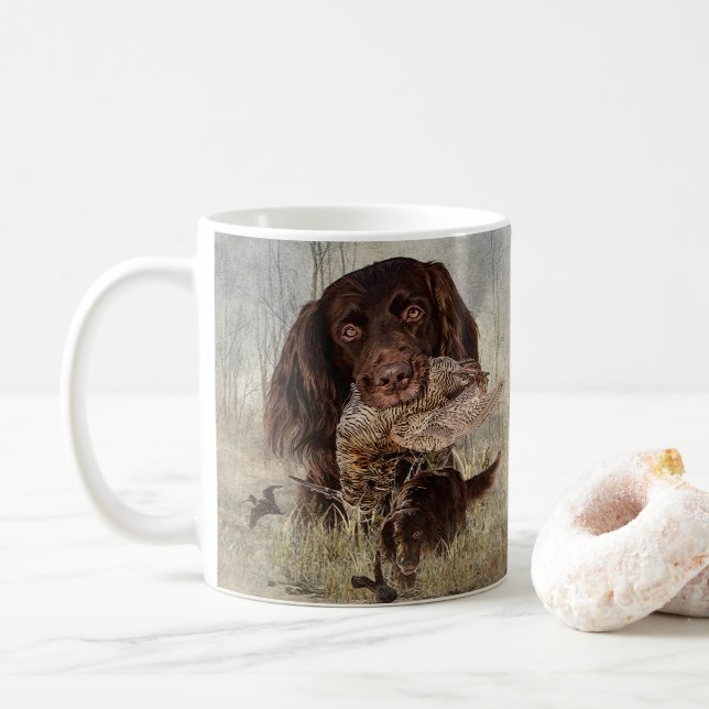 German Longhaired Pointer Coffee Mug (With Donut)
