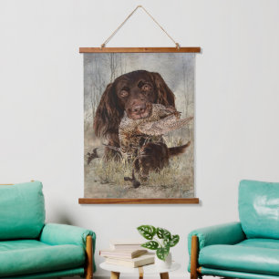 German Longhaired Pointer Hanging Tapestry