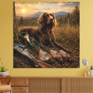 German Longhaired Pointer Hunting Companion Canvas Print