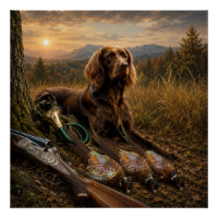 German Longhaired Pointer Hunting Companion