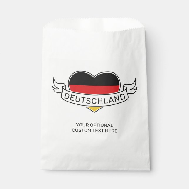 German Love Custom Name Favour Bags (Front)