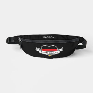 German Love custom name & text Bum Bags