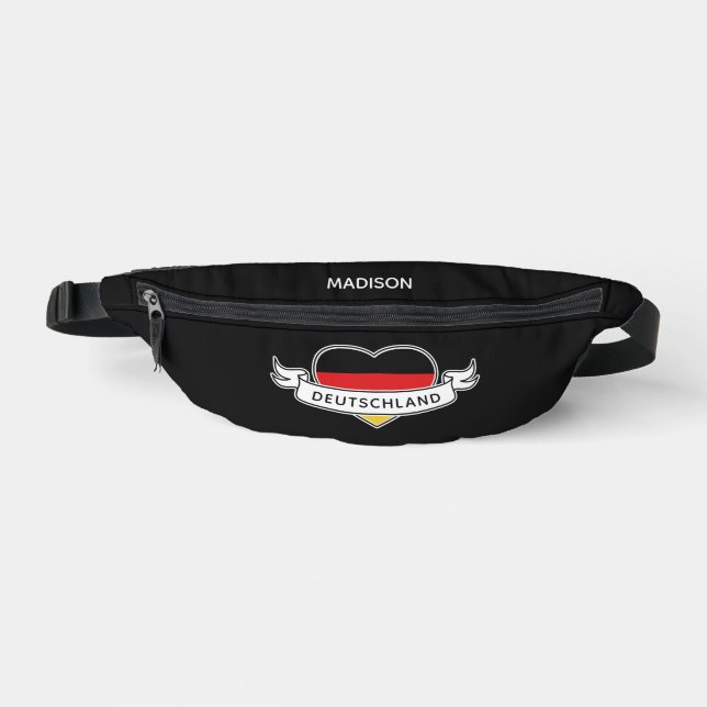 German Love custom name & text Bum Bags (Front)