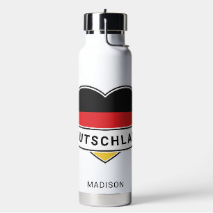 German Love custom name Water Bottle