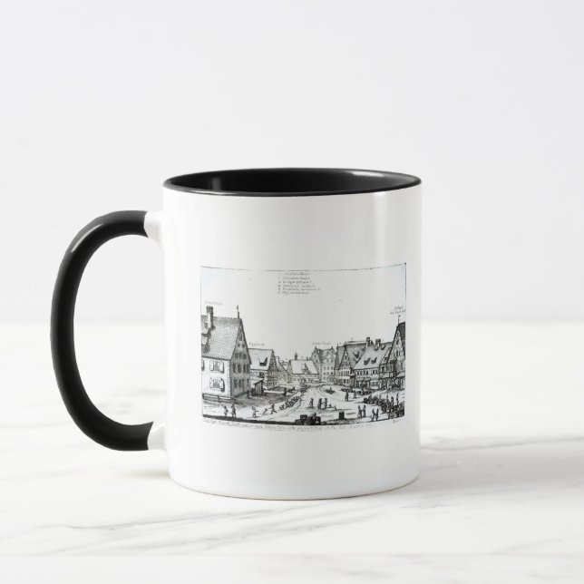 German Market town, 1704 Mug (Left)