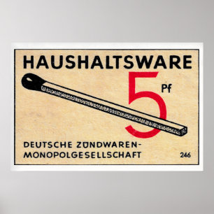 German Match Brand - Matchbox Print - Aesthetic