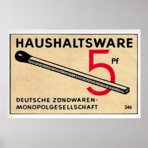 German Match Brand - Matchbox Print - Aesthetic
