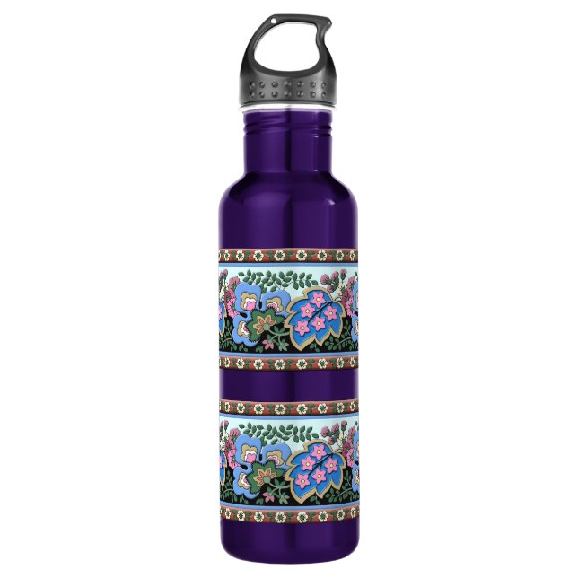 German mediaeval floral ornament 710 ml water bottle (Front)