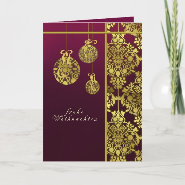 german merry christmas greeting card (Front)