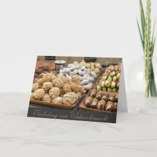 German Merry Christmas invitation Christmas Market