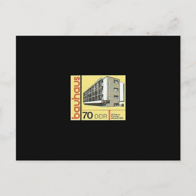 German modernism design, architecture - Dessau DDR Postcard (Front)