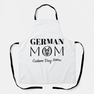 German MOM Birthday Gift For Mum, Dog Mum Apron