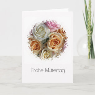 german mother's day pastel roses card