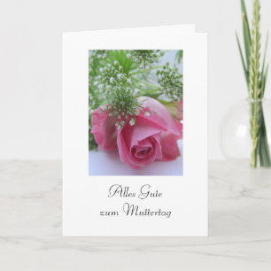 German: Mother's day rose Card