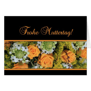 German Mother's Day rose card