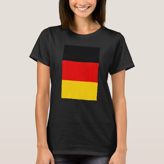 German National Flag Of Germany T-Shirt (Front)