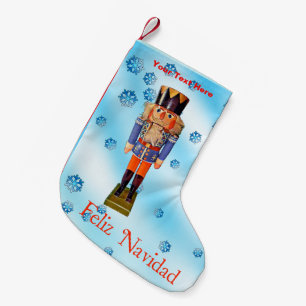 German Nutcracker - Feliz Navidad Small Christmas Stocking