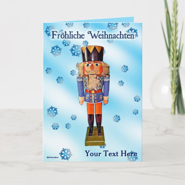 German Nutcracker - Fröhliche Weihnachten Card (Front)