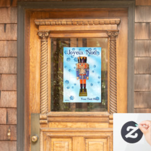 German Nutcracker - Joyeux Noël Window Cling