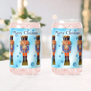 German Nutcracker - Merry Christmas Can Glass