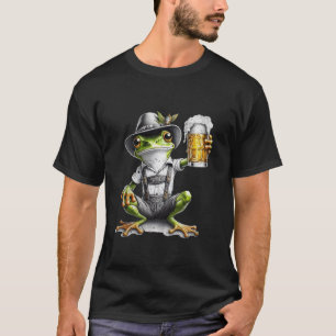 German Oktoberfest Frog Lederhose Funny Beer drink T-Shirt