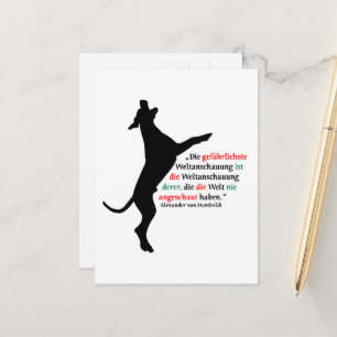 German only: Great Dane with Quote Postcard
