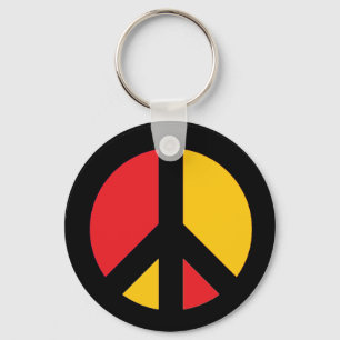 German Peace Symbol Key Ring