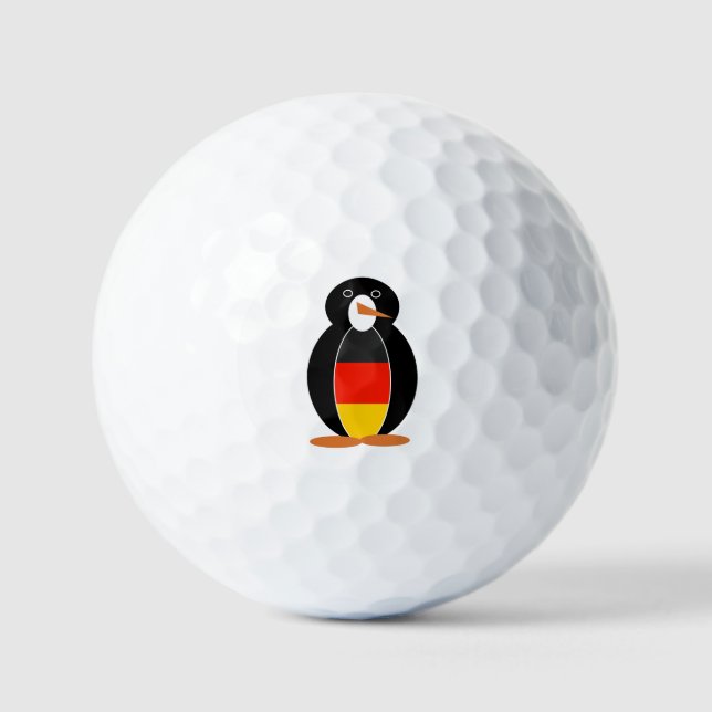 German Penguin -- Deutsch Pinguin Golf Balls (Front)