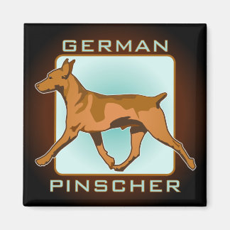 German Pinscher Badge, square Magnet