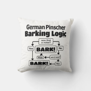 German Pinscher Barking Logic Cushion
