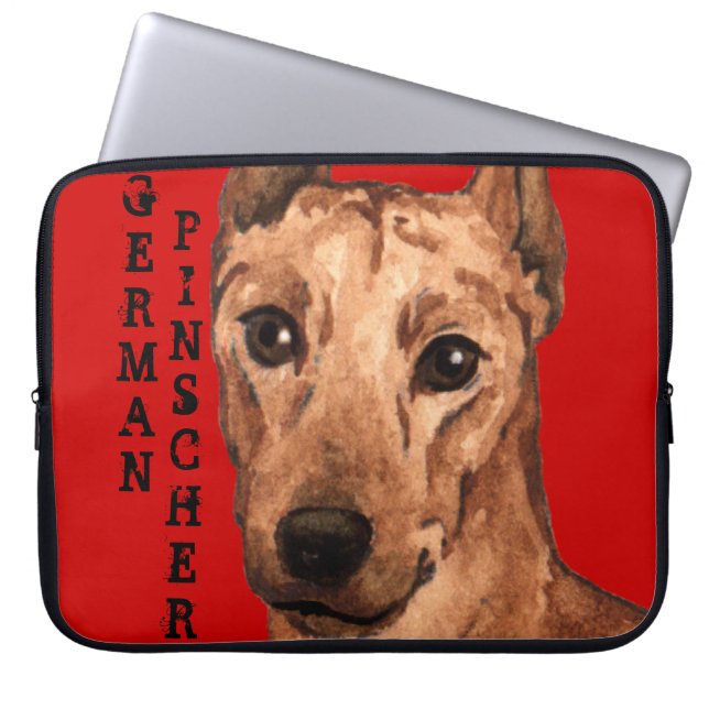 German Pinscher Colour Block Laptop Sleeve (Front)