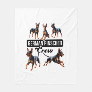 German Pinscher Crew Fleece Blanket