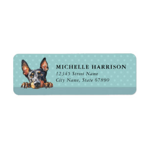 German Pinscher Dog Return Address Labels