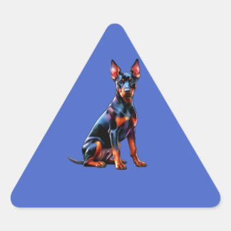 German Pinscher Dog Triangle Sticker