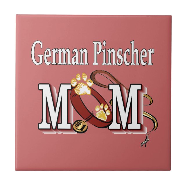 German Pinscher Mum Gifts Tile (Front)
