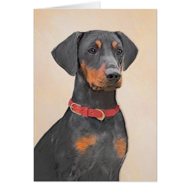 German Pinscher Painting Original Animal Art (Front)