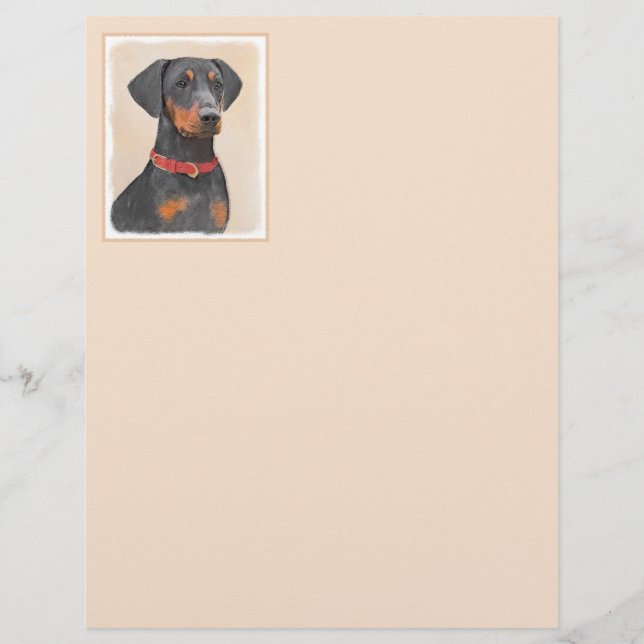 German Pinscher Painting Original Animal Art (Front)