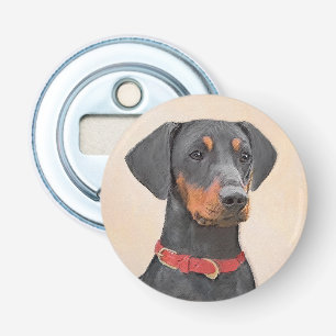 German Pinscher Painting Original Animal Art Bottle Opener