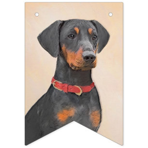 German Pinscher Painting Original Animal Art Bunting