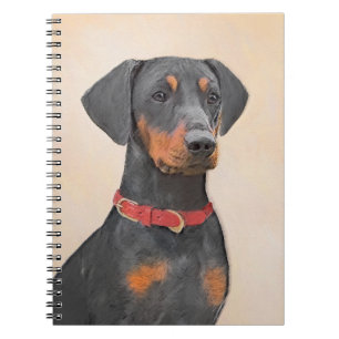 German Pinscher Painting Original Animal Art Notebook