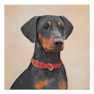 German Pinscher Painting Original Animal Art Poster