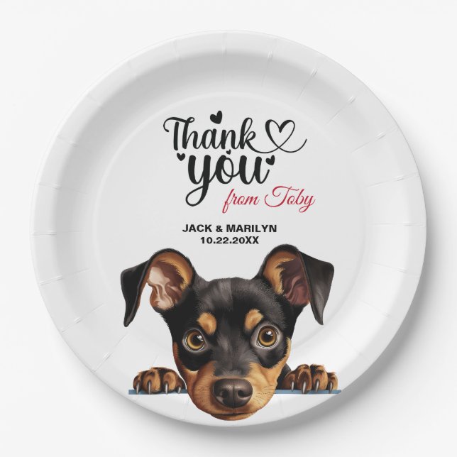 German Pinscher Paper Plate (Front)