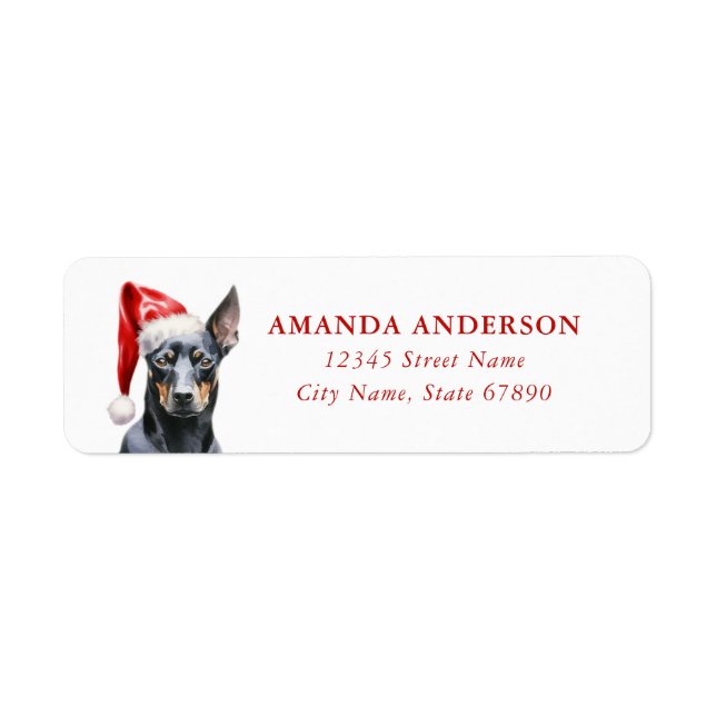 German Pinscher Return Address Labels (Front)