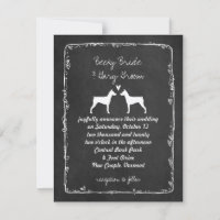 German Pinscher Silhouettes Wedding Save the Date