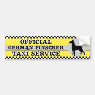 German Pinscher Taxi Service Bumper Sticker