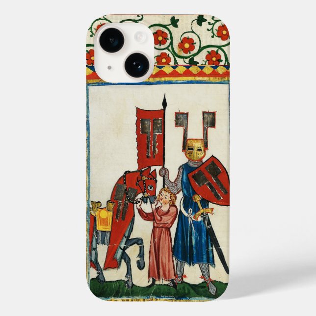 GERMAN POET AS TEUTONIC KNIGHT MEDIEVAL MINIATURE  Case-Mate iPhone CASE (Back)