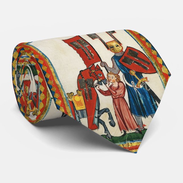 GERMAN POET AS TEUTONIC KNIGHT MEDIEVAL MINIATURE  TIE (Rolled)